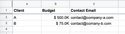 Example Sheet