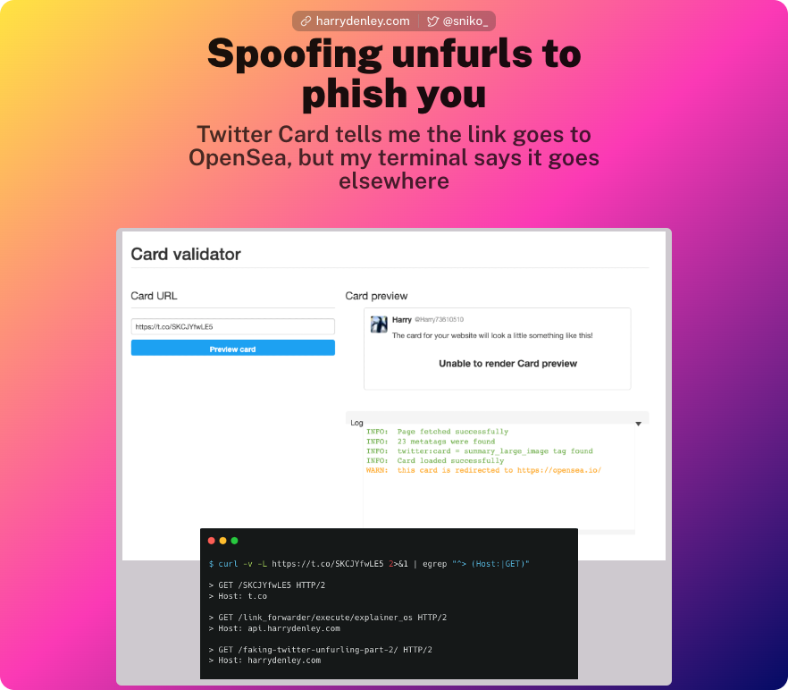 Twitter unfurl example