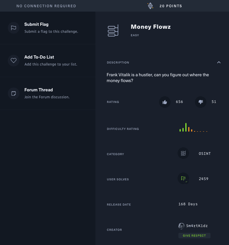 HackTheBox Challenge Screen