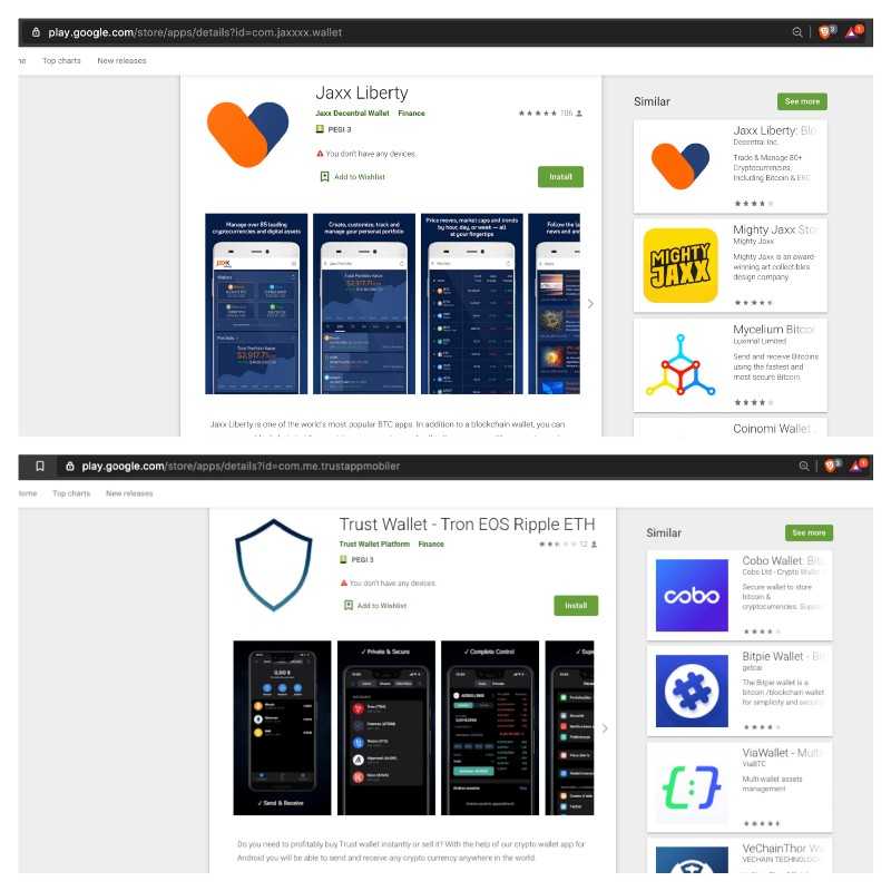 Examples of high-install malicious apps Malicious apps on Google Play